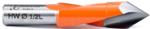 Amana 414013 Through-Hole Left-Handed Boring Bit, 70mm OAL x 10mm Shank - 1/2" Cutting Diameter; V-Point, 40mm Cutting Height, Carbide Tipped
