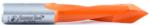 Amana 414090 Through-Hole Left-Handed Boring Bit, 70mm OAL x 10mm Shank - 9mm Cutting Diameter; V-Point, 40mm Cutting Height, Carbide Tipped