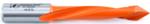 Amana 415008 Through-Hole Left-Handed Boring Bit, 77mm OAL x 10mm Shank - 8mm Cutting Diameter; V-Point, 45mm Cutting Height, Carbide Tipped