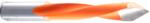 Amana 415090 Through-Hole Left-Handed Boring Bit, 77mm OAL x 10mm Shank - 9mm Cutting Diameter; V-Point, 45mm Cutting Height, Carbide Tipped