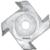 MAGNATE 4207 5/16" Bore Slotting Cutter - 3/16" Kerf; 4 Wing; 1-7/8" Overall Diameter