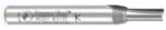 Amana 45201 CNC Straight Plunge Router Bit - 5/32" Cutting Diameter; 7/16" Cutting Height; 1/4" Shank Diameter; 2" Overall Length; 2-Flute Solid Carbide Edge