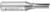 Amana 45408 CNC Straight Plunge Router Bit - 1/4" Cutting Diameter; 3/4" Cutting Height; 1/2" Shank Diameter; 2-1/2" Overall Length; 2-Flute Carbide Tipped