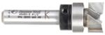 Amana 45460-S Template Plunge 2-Flute Router Bit - 1/2" Cutting Diameter; 1/4" Cutting Height; 1/4" Shank Diameter; 1-5/8" Overall Length; 47701 Bearing; With Upper Ball Bearing, Carbide Tipped