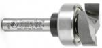 Amana 45464-S Template Plunge 2-Flute Router Bit - 3/4" Cutting Diameter; 1/4" Cutting Height; 1/4" Shank Diameter; 1-3/4" Overall Length; 47714 Bearing; With Upper Ball Bearing, Carbide Tipped