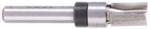 Amana 45475-3DS Template Plunge 3-Flute Router Bit - 3/8" Cutting Diameter; 1/2" Cutting Height; 1/4" Shank Diameter; 2" Overall Length; 47751 (2) Bearing; Down shear face plunge, cuts faster, cleaner and lasts longer