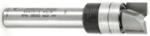 Amana 45475-S Template Plunge 2-Flute Router Bit - 3/8" Cutting Diameter; 1/4" Cutting Height; 1/4" Shank Diameter; 1-3/4" Overall Length; 47751 (2) Bearing; With Double Upper Ball Bearings, Carbide Tipped