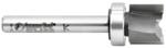 Amana 45476 Template Plunge 2-Flute Router Bit - .615" Cutting Diameter; 1/2" Cutting Height; 1/4" Shank Diameter; 2-1/4" Overall Length; 47712 Bearing; With Upper Ball Bearing, Carbide Tipped