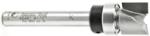 Amana 45481 Template Plunge 2-Flute Router Bit - 1/2" Cutting Diameter; 3/8" Cutting Height; 1/4" Shank Diameter; 2-1/4" Overall Length; 47701 Bearing; With Upper Ball Bearing, Carbide Tipped