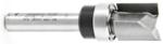 Amana 45487 Template Plunge 2-Flute Router Bit - 1/2" Cutting Diameter; 1/2" Cutting Height; 1/4" Shank Diameter; 2" Overall Length; 47701 Bearing; With Upper Ball Bearing, Carbide Tipped