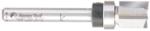 Amana 45487-3TS Template Plunge 3-Flute Router Bit - 1/2" Cutting Diameter; 1/2" Cutting Height; 1/4" Shank Diameter; 2-1/2" Overall Length; 47701 Bearing; With Upper Ball Bearing, Carbide Tipped