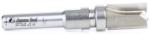 Amana 45493-M Template Plunge 2-Flute Router Bit - 1/2" Cutting Diameter; 3/4" Cutting Height; 8mm Shank Diameter; 2-3/4" Overall Length; 47701 Bearing; With Upper Ball Bearing, Carbide Tipped