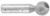 Amana 45964 Ball End Router Bit - 3/8" Radius; 11/16" Cutting Length; 1/2" Shank Diameter; 3/4" Cutting Diameter; 2-1/2" Overall Length; 2 Flute Carbide Tipped