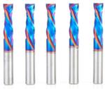 Magnate 46172-K-5 Spektra Compression Spiral 2 Flute Router Bit - 3/8" Cutting Diameter; 1-1/4" Cutting Height; 9mm Up-Cut; 3/8" Shank Diameter; 3" Overall Length; 5-pack; nACo Ceramic Coating Solid Carbide