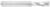 Amana 46313 Acrylic O-Flute Slow Spiral Bit - 1/4" Cutting Diameter; 3/4" Cutting Length; Up Cut; 1/4" Shank Diameter; 2-1/2" Overall Length; 2-Flute Solid Carbide