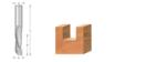 Amana 46392 Compression Spiral Router Bit for Solid Wood - 3/8" Cutting Diameter; 1-1/8" Cutting Height; 3/8" Shank Diameter; 3" Overall Length