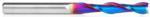 Magnate 46399-K Spektra Up-Cut Spiral Plunge Router Bit - 1/4" Cutting Diameter; 1-3/8" Cutting Height; 1/4" Shank Diameter; 3-1/8" Overall Length; 2 Flute; nACo Ceramic Coating Solid Carbide