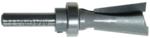 MAGNATE 483 7 Degree Dovetail Router Bit With Top Bearing - 5/8" Cutting Diameter; 1" Cutting Height; 1/4" Shank Diameter; 2-5/8" Overall Length; BR-05 Bearing; 2-Flute Carbide Tipped