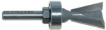 MAGNATE 486 14 Degree Dovetail Router Bit With Top Bearing - 3/4" Cutting Diameter; 7/8" Cutting Height; 1/4" Shank Diameter; 2-5/8" Overall Length; BR-08 Bearing; 2-Flute Carbide Tipped