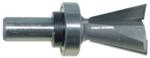 MAGNATE 489 14 Degree Dovetail Router Bit With Top Bearing - 1-1/8" Cutting Diameter; 1-1/4" Cutting Height; 1/2" Shank Diameter; 3" Overall Length; BR-07 Bearing; 2-Flute Carbide Tipped