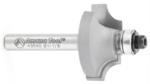Amana 49640 Profile 1/4" Shank Router Bit - Wainscot Wall Panel Bead Profile; Stile Cut; 3/8" Cutting Height; 2" Overall Length; 1/4" Radius; 1-1/8" Overall Diameter; 2-Flute With Ball Bearing, Carbide Tipped