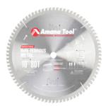 Amana 510801 Non-Ferrous Metal Thin-Walled Metal Saw Blade - 10" Diameter; 80 Tooth; 5/8" Bore; .126" Kerf; .102" Plate; TC Grind, 6-Degree Negative Hook, Carbide Tipped