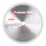 Amana 512721 Non-Ferrous Metal Thick-Walled Metal Saw Blade - 12" Diameter; 72 Tooth; 1" Bore; .126" Kerf; .102" Plate; TC Grind, 6-Degree Negative Hook, Carbide Tipped