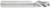 Amana 51402 Spiral O-Flute, Aluminum Cutting - 1/4" Cutting Diameter; 5/8" Cutting Height; 1/4" Shank Diameter; 2" Overall Length; Single Flute Solid Carbide, Upcut