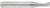 Amana 51408 Spiral O-Flute, Aluminum Cutting - 3/16" Cutting Diameter; 1/2" Cutting Height; 3/16" Shank Diameter; 2" Overall Length; Single Flute Solid Carbide, Upcut