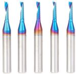 Magnate 51411-K-5 Spektra O-Flute 1 Flute Up-Cut Spiral Router Bit - 1/8" Cutting Diameter; 1/2" Cutting Height; 1/4" Shank Diameter; 2" Overall Length; 5-Pack; nACo Ceramic Coating Solid Carbide For Plastic Cutting