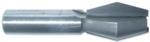 MAGNATE 5401 14 Degree Butterfly Spline Router Bit - 3/4" Cutting Diameter; 1-1/8" Cutting Height; 1/2" Shank Diameter; 2-5/8" Overall Length; 2-Flute Carbide Tipped