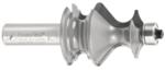 Amana 54222 Architectural Molding Router Bit - 1-5/8" Cutting Height; 1/2" Shank Diameter; 1-3/8" Overall Diameter; 3-1/2" Overall Length; 3/32",1/4",7/16" Radius; 47706 Bearing; Maximum RPM 18,000; 2 Flute, Carbide Tipped