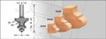 Amana 54322 Edge Molding Router Bits - 7/8" Cutting Height; 1/2" Shank Diameter; 1-1/4" Overall Diameter; 2-3/4" Overall Length; (5/32",5/32") Radius