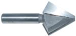 MAGNATE 5482 Bird Mouth (Bird Beak) Router Bit, 6-sided or 12-sided - 1-1/2" Long Diagonal Edge; 1-5/8" Cutting Height; 1/2" Shank Diameter; 1-3/4" Overall Diameter; 1/8" Small Diameter; 1/2" Shank, 2-Flute Carbide Tipped