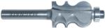 MAGNATE 5502 Face Molding Router Bit - 1" Cutting Length; 5/16" Bead Diameter; 11/16" Overall Diameter; 1-1/4" Shank Length; BR-02 Bearing; 1/4" Shank Diameter, 2-Flute Carbide Tipped