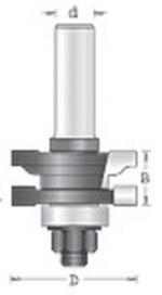 Amana 55352 2 Piece Stile & Rail Router Bits, 3/4" Material - Ogee Profile; Stile Cut; 1/2" Shank Diameter; 11/16" Cutting Height; 3-1/8" Overall Length; 1/4" Radius; 1-5/8" Overall Diameter