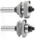 Amana 55421 2-Piece Stile and Rail Router Bit Set, 3/4" Material - Concave Profile; 1/4" Width x 3/8" Depth Tongue; 1/2" Shank Diameter; 11/16" Cutting Height; 3-1/8" Overall Length; 1/4" Radius; 1-5/8" Overall Diameter