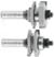 Amana 55431 2-Piece Stile and Rail Router Bit Set, 3/4" Material - Ogee Profile; 1/4" Width x 3/8" Depth Tongue; 1/2" Shank Diameter; 11/16" Cutting Height; 3-1/8" Overall Length; 1/4" Radius; 1-5/8" Overall Diameter