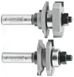 Amana 55431 2-Piece Stile and Rail Router Bit Set, 3/4" Material - Ogee Profile; 1/4" Width x 3/8" Depth Tongue; 1/2" Shank Diameter; 11/16" Cutting Height; 3-1/8" Overall Length; 1/4" Radius; 1-5/8" Overall Diameter