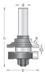 Amana 55434 2 Piece Stile & Rail Router Bits, 3/4" Material - Ogee Profile; Rail Cut; 1/2" Shank Diameter; 11/16" Cutting Height; 3-1/8" Overall Length; 1/4" Radius; 1-5/8" Overall Diameter