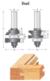 Bead 2 Piece Stile & Rail Router Bit Sets: 55442, 55444, - 1/4" Cutting Diameter; 3/4" Cutting Length; 1/4" Shank Diameter; 2-1/2" Overall Length