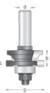 Amana 55442 2 Piece Stile & Rail Router Bits, 3/4" Material - Bead Profile; Stile Cut; 1/2" Shank Diameter; 11/16" Cutting Height; 3-1/8" Overall Length; 3/16" Radius; 1-5/8" Overall Diameter