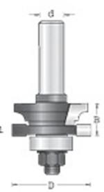 Amana 55442 2 Piece Stile & Rail Router Bits, 3/4" Material - Bead Profile; Stile Cut; 1/2" Shank Diameter; 11/16" Cutting Height; 3-1/8" Overall Length; 3/16" Radius; 1-5/8" Overall Diameter