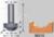 Amana 56210 Ogee Groove Router Bits - 1-3/16" Cutting Diameter; 15/32" Small Diameter; 19/32" Cutting Height; 1/2" Shank Diameter; 15/64" Radius; 1-7/8" Overall Length