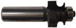 MAGNATE 5802 Edge Beading Router Bit - 1/4" Bead Diameter; 9/16" Cutting Length; 1/8" Radius; 7/8" Overall Diameter; BR-03 Bearing; 1/2" Shank Diameter, 1-1/2" Shank Length, 2-Flute Carbide Tipped
