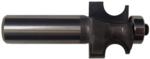 MAGNATE 5804 Edge Beading Router Bit - 3/8" Bead Diameter; 11/16" Cutting Length; 3/16" Radius; 1" Overall Diameter; BR-03 Bearing; 1/2" Shank Diameter, 1-1/2" Shank Length, 2-Flute Carbide Tipped