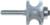 MAGNATE 5813 Bull Nose (Half Round) Router Bit With Bottom Bearing - 1/2" Bead Diameter; 1/4" Radius; 1-1/4" Shank Length; 1-3/16" Overall Diameter; BR-05 Bearing; 1/4" Shank Diameter, 2-Flute Carbide Tipped