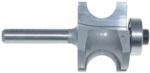 MAGNATE 5813 Bull Nose (Half Round) Router Bit With Bottom Bearing - 1/2" Bead Diameter; 1/4" Radius; 1-1/4" Shank Length; 1-3/16" Overall Diameter; BR-05 Bearing; 1/4" Shank Diameter, 2-Flute Carbide Tipped