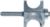 MAGNATE 5815 Bull Nose (Half Round) Router Bit With Bottom Bearing - 3/4" Bead Diameter; 3/8" Radius; 1-1/4" Shank Length; 1-7/16" Overall Diameter; BR-05 Bearing; 1/4" Shank Diameter, 2-Flute Carbide Tipped