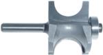 MAGNATE 5815 Bull Nose (Half Round) Router Bit With Bottom Bearing - 3/4" Bead Diameter; 3/8" Radius; 1-1/4" Shank Length; 1-7/16" Overall Diameter; BR-05 Bearing; 1/4" Shank Diameter, 2-Flute Carbide Tipped